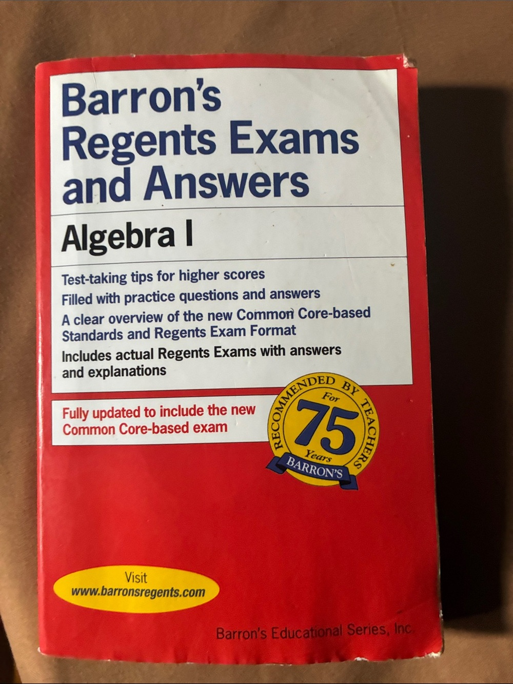 Barron's Algebra I Regents Exams and Answers - Red